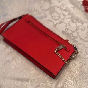 THE LIMITED Red Leather Women's Clutch